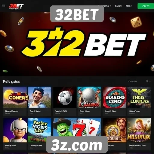 Variedade de jogos disponíveis na plataforma 32BET